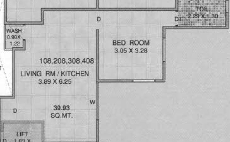 1 BHK Flat in Virat Sai Sahaj Residency in Atladara, Vadodara - Image 824018