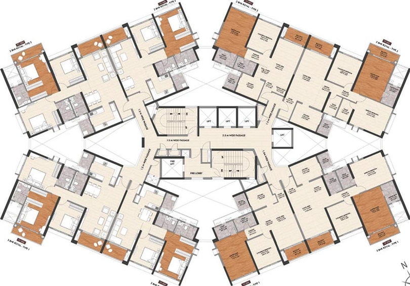 Floor Plan of Gera Joy On Treetop in Hinjewadi, Pune - Image 193530