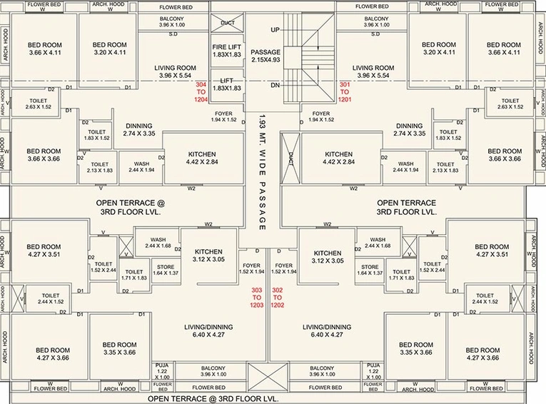 Floor Plan of Gaj Omkara Sakar Whizzo in Manjalpur, Vadodara - Image 193576