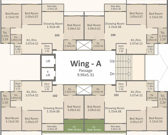 Floor Plan of Samruddhi Saffron in Kapurai, Vadodara - Image 193593