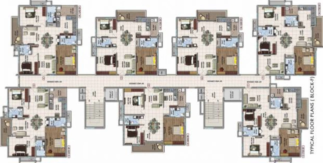 Floor Plan of Aparna Hillpark Silver Oaks in Bandam Kommu, Hyderabad - Image 115677