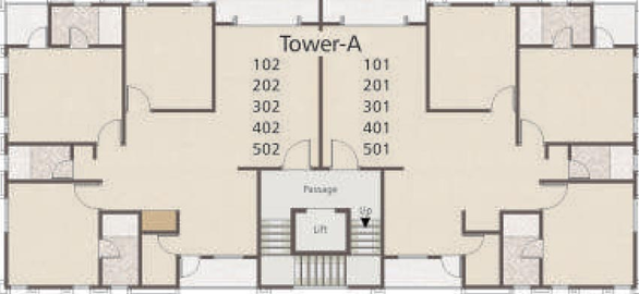 Floor Plan of Aarv Saffron Bliss in Chhani, Vadodara - Image 193650
