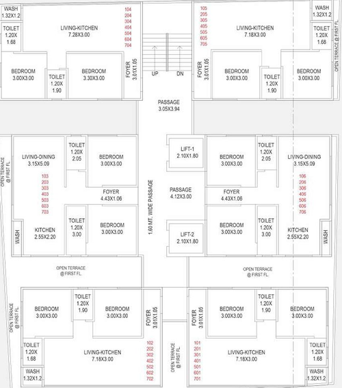 Floor Plan of Sardar Avenue in Gorwa, Vadodara - Image 193745