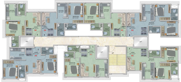 Floor Plan of Adityaraj Shanti Sadan in Vikhroli East, Mumbai - Image 31447