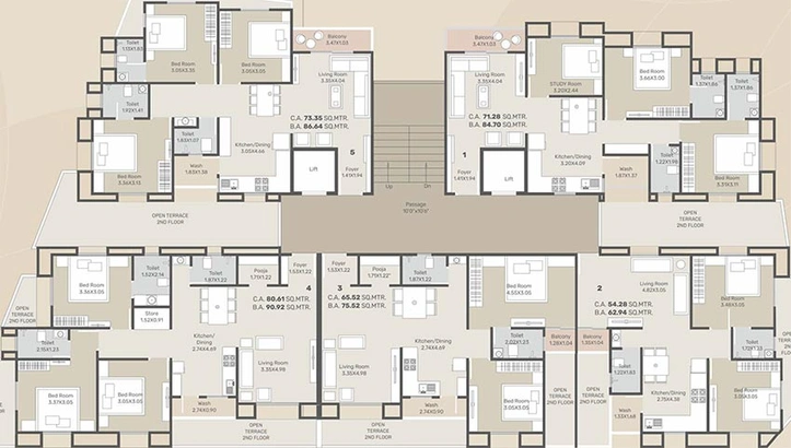Floor Plan of Dhruvit Sharnam Arcade in Harni, Vadodara - Image 193832