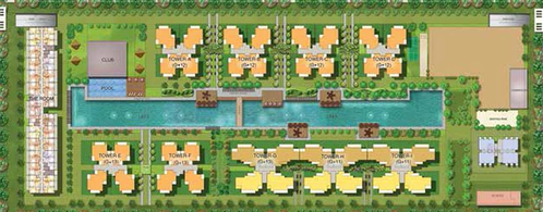 Master Plan of Central Park Flower Valley Aqua Front Towers in Sector 33, Gurgaon - Image 193907