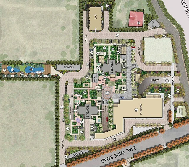 Master Plan of Signature Twin Tower DXP in Sector 37D, Gurgaon - Image 193949