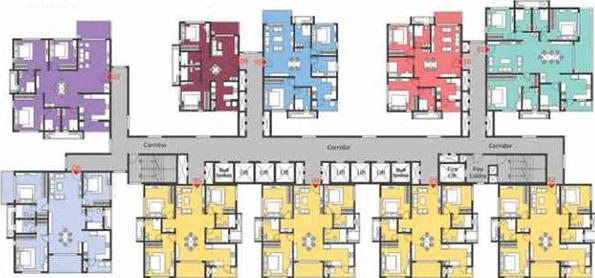 Floor Plan of The Prestige City in Rajendra Nagar, Hyderabad - Image 193956