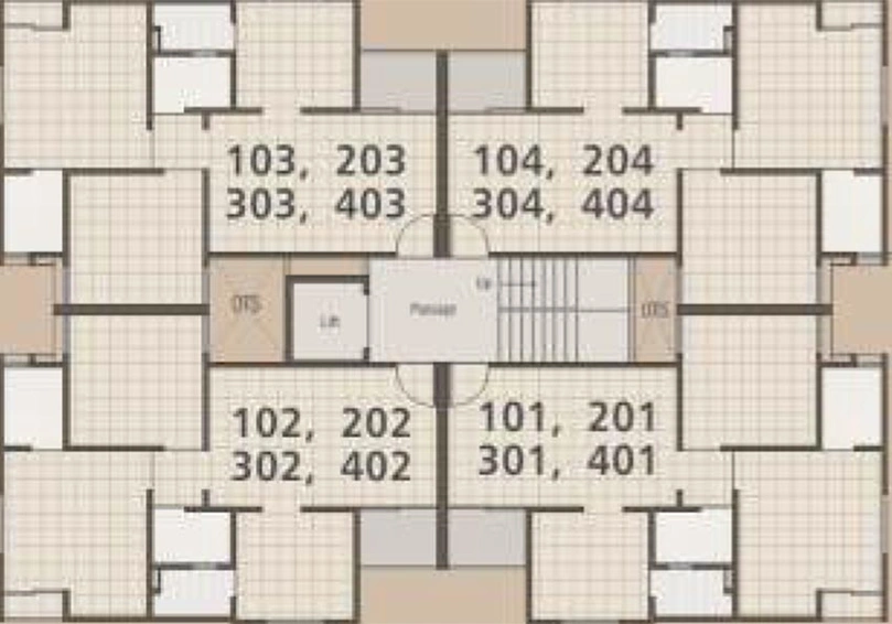 Floor Plan of Labh Rudraksh Avenue in Bill, Vadodara - Image 193996