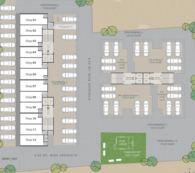 Master Plan of Shiv Sharnam Aura in Waghodia Road, Vadodara - Image 194070