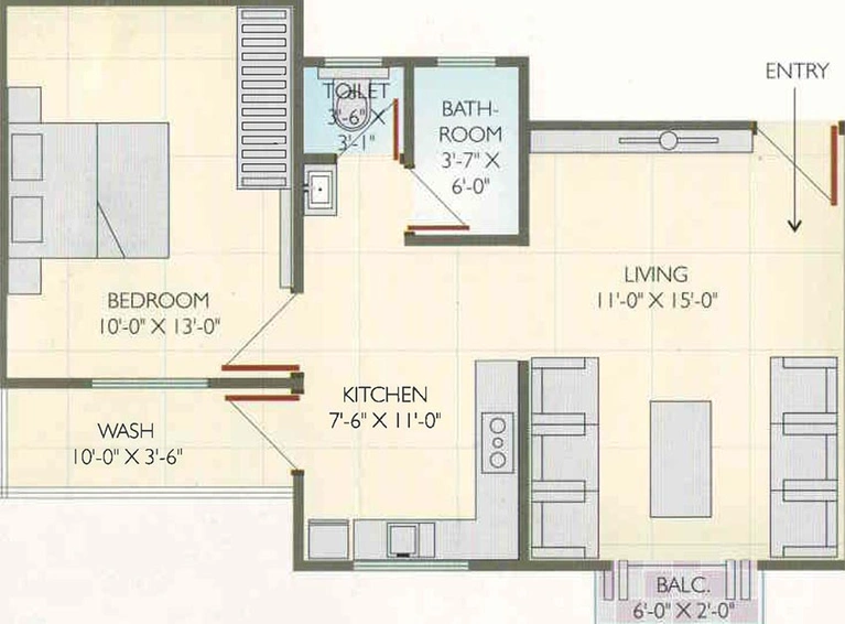 1 BHK Flat in Shivas Shilp Residency in Waghodia Road, Vadodara - Image 824168