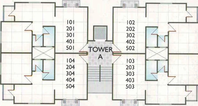 Floor Plan of Shivas Shilp Residency in Waghodia Road, Vadodara - Image 194084