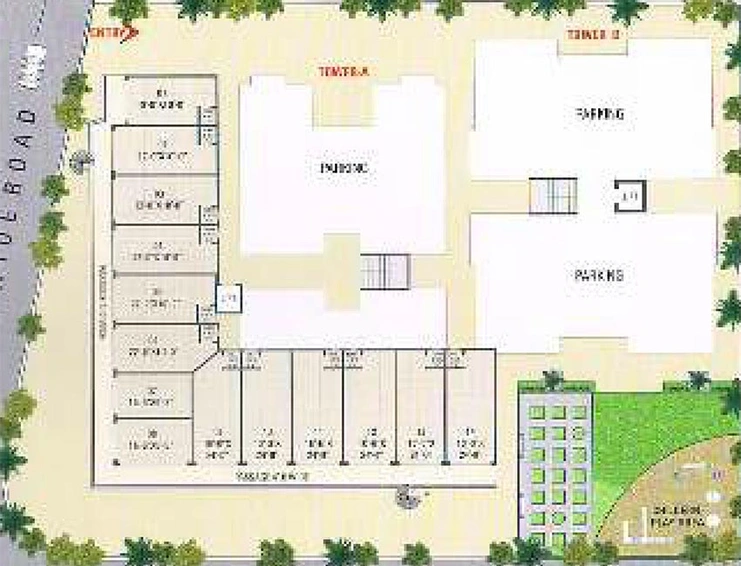 Master Plan of Landspace Shivalik Shilp in Bhayli Road, Vadodara - Image 194116