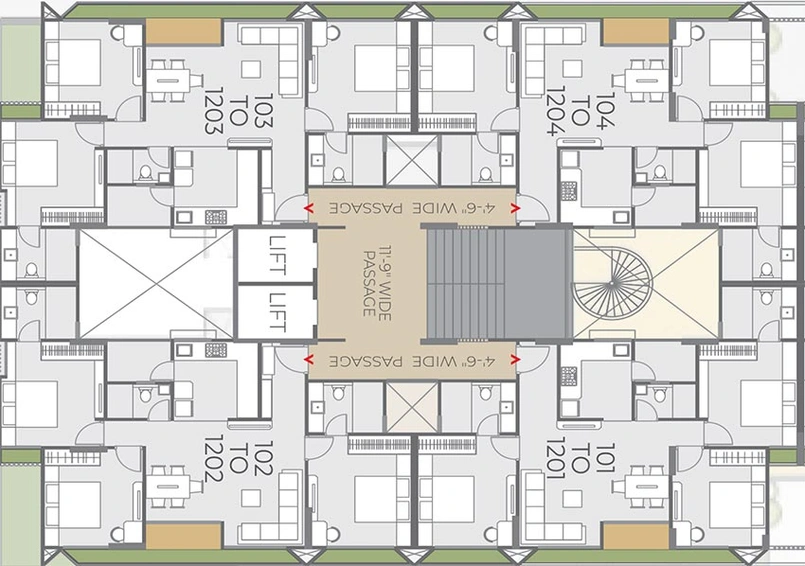Floor Plan of Sachin Patel Sherwoods 96 in Sevasi, Vadodara - Image 194131