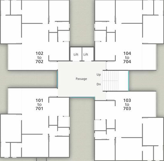 Floor Plan of Sharnam Residency in Harni, Vadodara - Image 194153