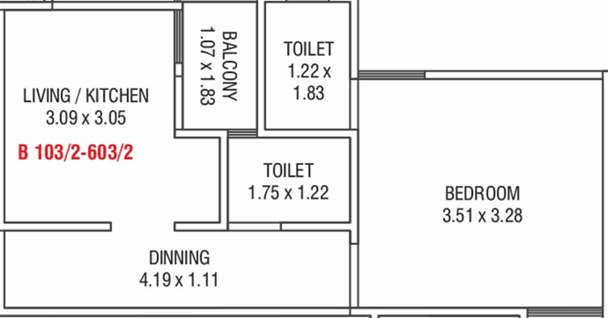 1 BHK Flat in Sharnam Signature in Subhanpura, Vadodara - Image 824188
