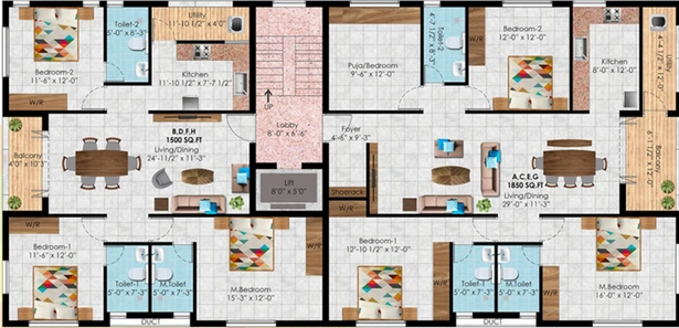 Floor Plan of KCee Sathvikam in T Nagar, Chennai - Image 194192