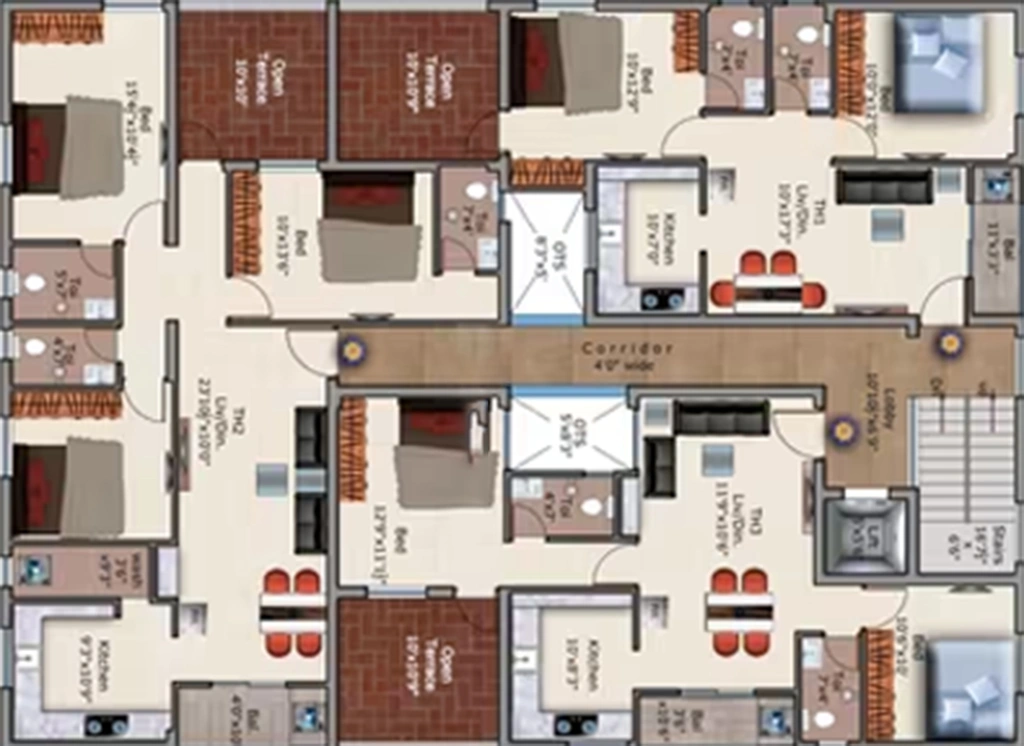 Floor Plan of Rams Manor in Madipakkam, Chennai - Image 194198