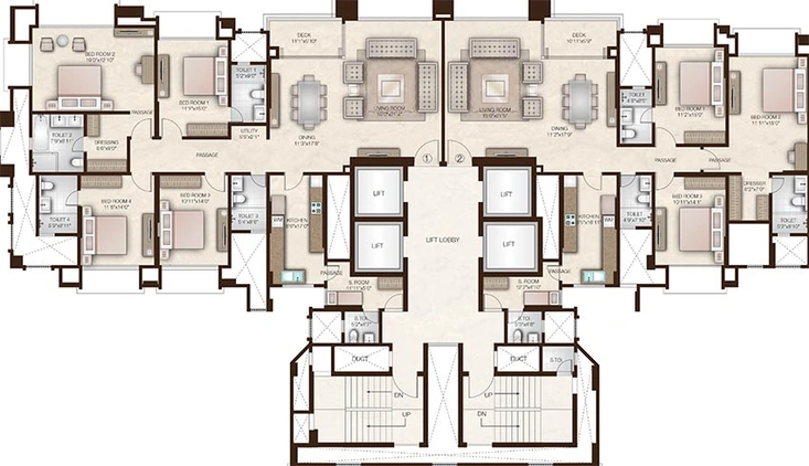 Floor Plan of Hiranandani Adonia in Powai, Mumbai - Image 194290