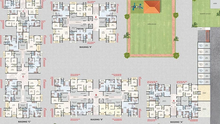 Floor Plan of Unity Flora Avenue in Dasak, Nashik - Image 194357