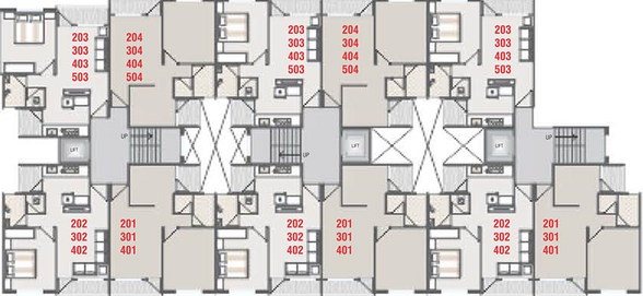 Floor Plan of Prime Plaza in Waghodia Road, Vadodara - Image 194360