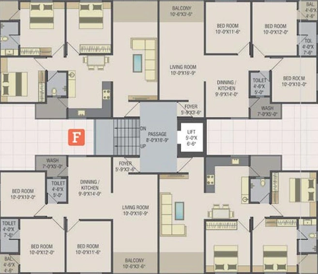 Floor Plan of Safalya Bliss in Kalali, Vadodara - Image 194429