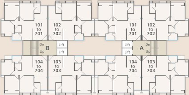 Floor Plan of Safalya Rise in Kalali, Vadodara - Image 194476