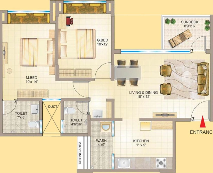 2 BHK Flat in ML Ozone in Dwarka, Nashik - Image 824269