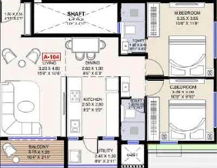 2 BHK Flat in Pushprit Alpine in Panchavati, Nashik - Image 824279