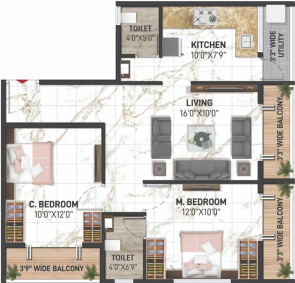 2 BHK Flat in Shri Samarth Prabhat in Vihitgaon, Nashik - Image 824282