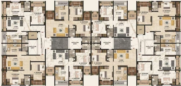Floor Plan of Shri Samarth Prabhat in Vihitgaon, Nashik - Image 194508