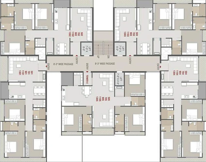 Floor Plan of Shree Sai Darshan Heights in Warashiya, Vadodara - Image 194552