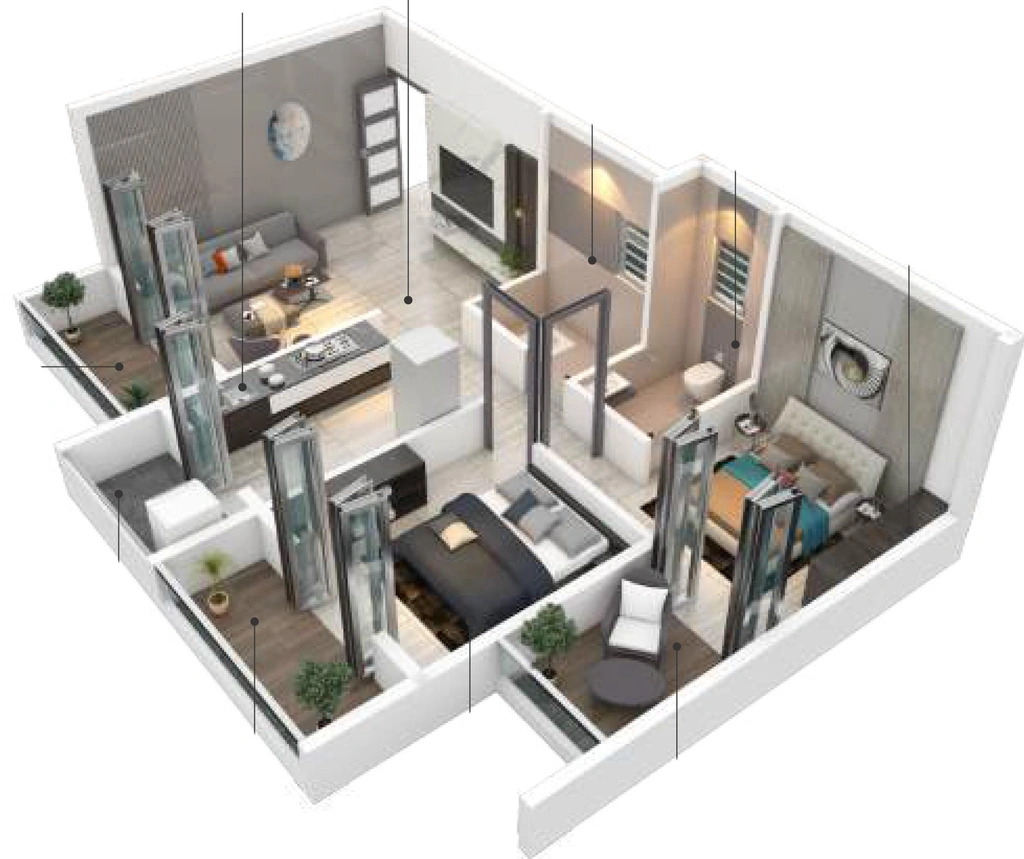 2 BHK Flat in Shree Atharv Park Phase 2 in Makhmalabad, Nashik - Image 824298