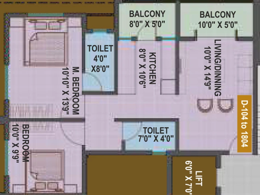2 BHK Flat in Suyash Shree Vitthal Towers in Nashik Road, Nashik - Image 824305