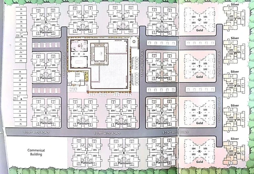 Master Plan of Guruprasad Shivabhi Luxuria in Makarpura, Vadodara - Image 194662