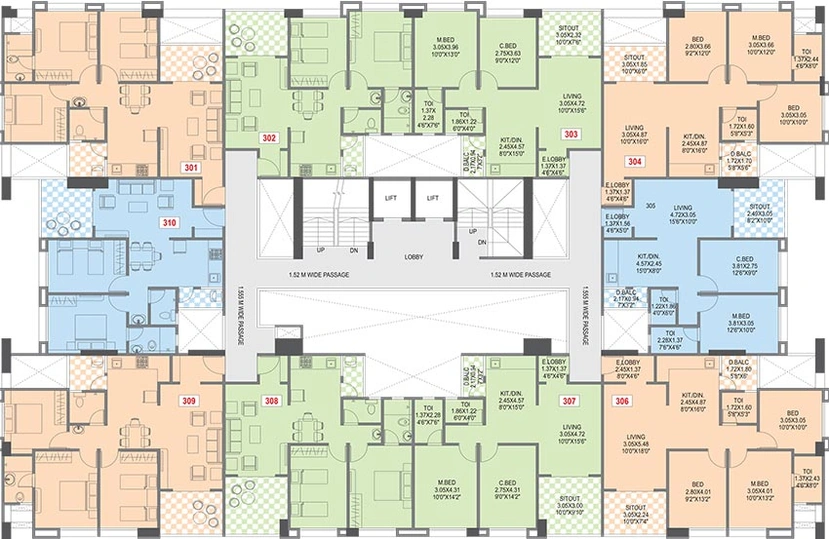 Floor Plan of Golden Aura in Lohegaon, Pune - Image 194682