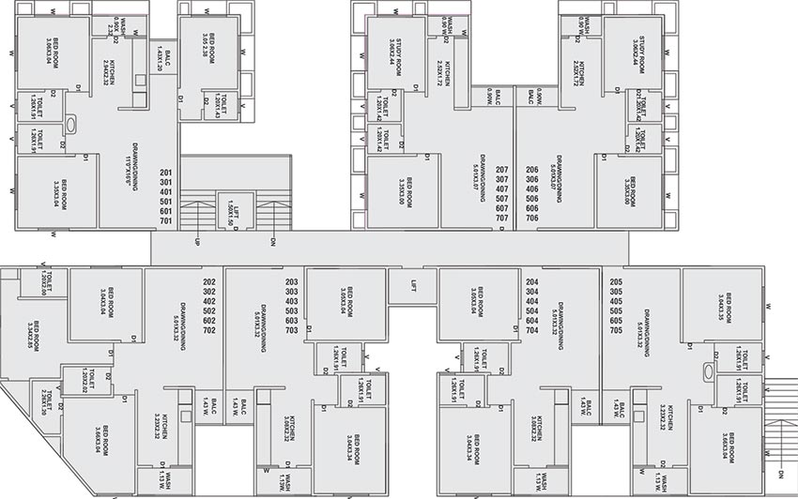 Floor Plan of Nilkanth Shiv Sky in Alkapuri, Vadodara - Image 194693