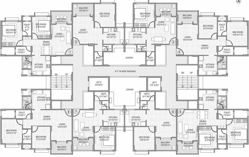 Floor Plan of Maruti Ravikiran Annexe in Wadmukhwadi, Pune - Image 194719