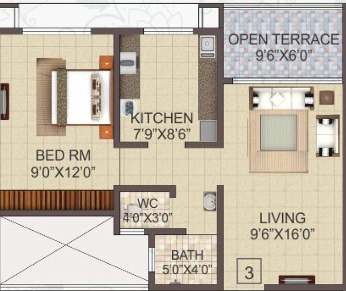 1 BHK Flat in Sai Balaji Emrald in Dombivli, Thane - Image 824364