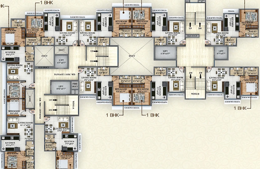Floor Plan of Bhagwati Celeste in Dombivli, Thane - Image 194833