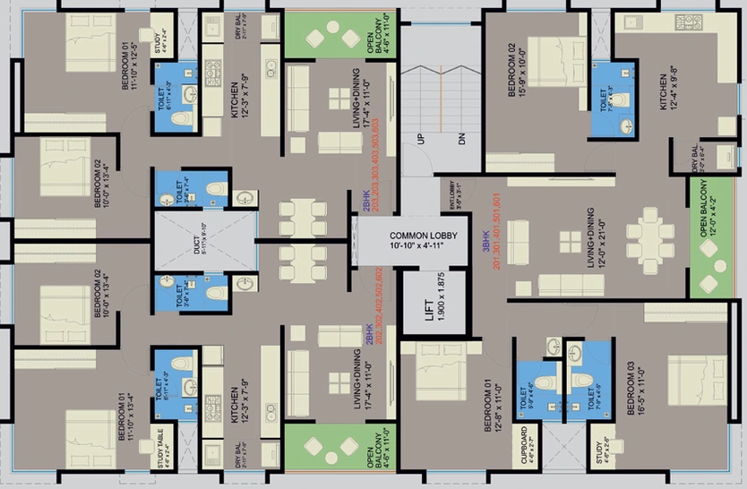 Floor Plan of Ranade Yashodhan in Kothrud, Pune - Image 115760