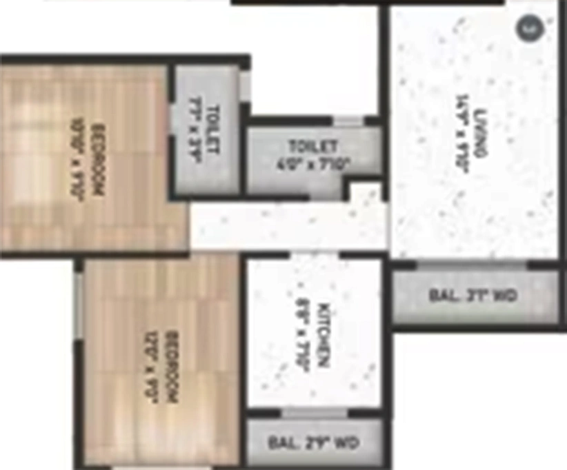 2 BHK Flat in Patel Paradise in Ambernath East, Thane - Image 824404