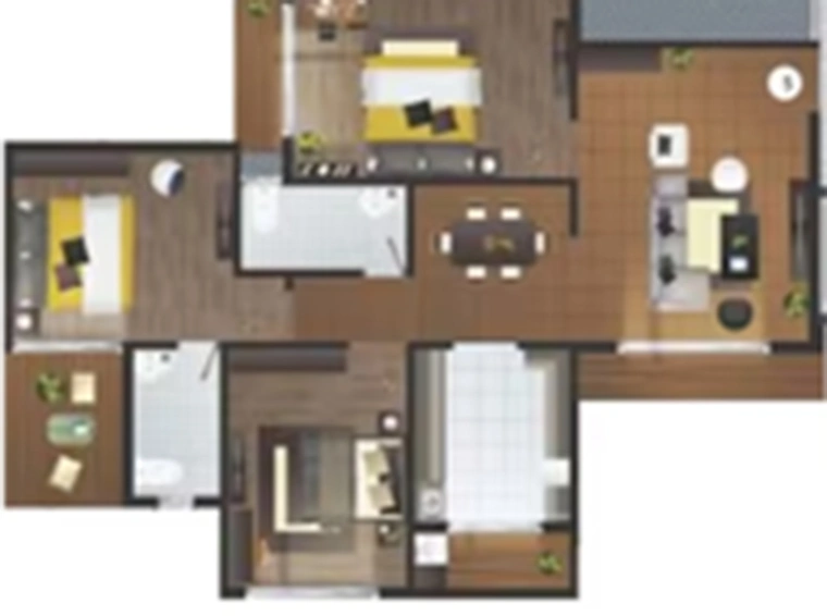 3 BHK Flat in Patel Paradise in Ambernath East, Thane - Image 824405