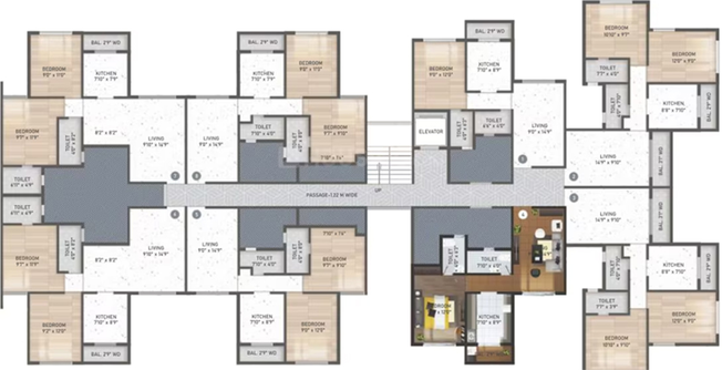 Floor Plan of Patel Paradise in Ambernath East, Thane - Image 194937