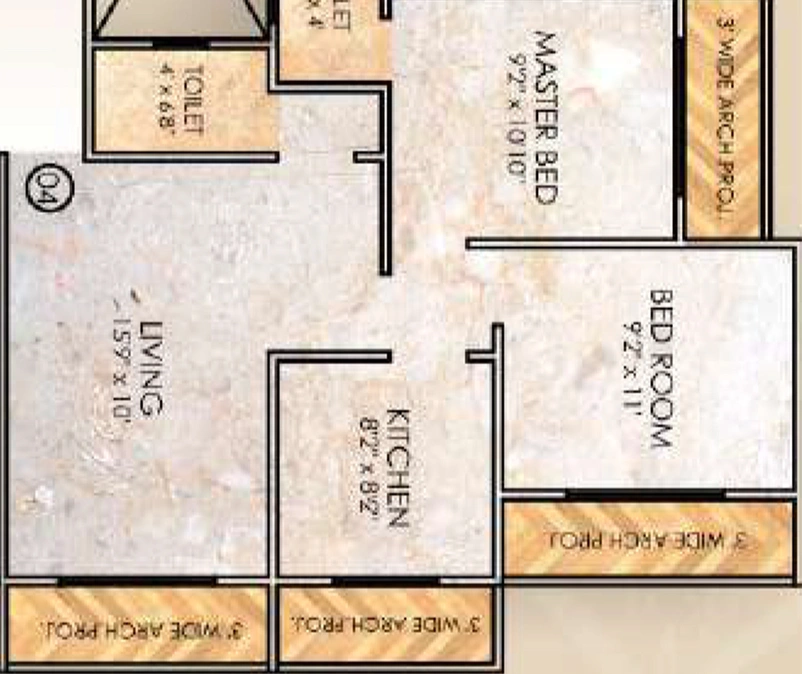 2 BHK Flat in Patel Sapphire in Ambernath East, Thane - Image 824408