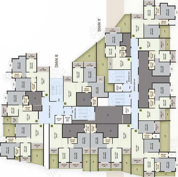 Floor Plan of Patel Zenith in Ambernath West, Thane - Image 194954