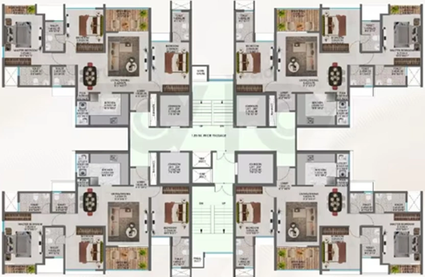Floor Plan of Aishwaryam F Premium in Tathawade, Pune - Image 195019