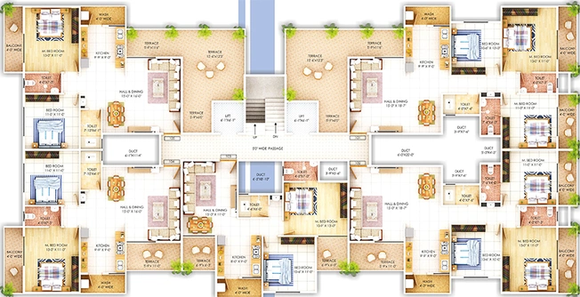 Floor Plan of Rainforce Monarch Height 5 in Besa, Nagpur - Image 195023
