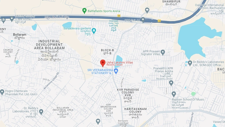 Location of VL Tumus Usha Lakshmis Villas in Bachupally, Hyderabad - Image 116154