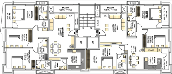 Floor Plan of Gurumurty Shriniwasa Residency in Ramdas Peth, Nagpur - Image 195097